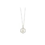 A diamond pendant necklace