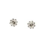 A pair of diamond earstuds