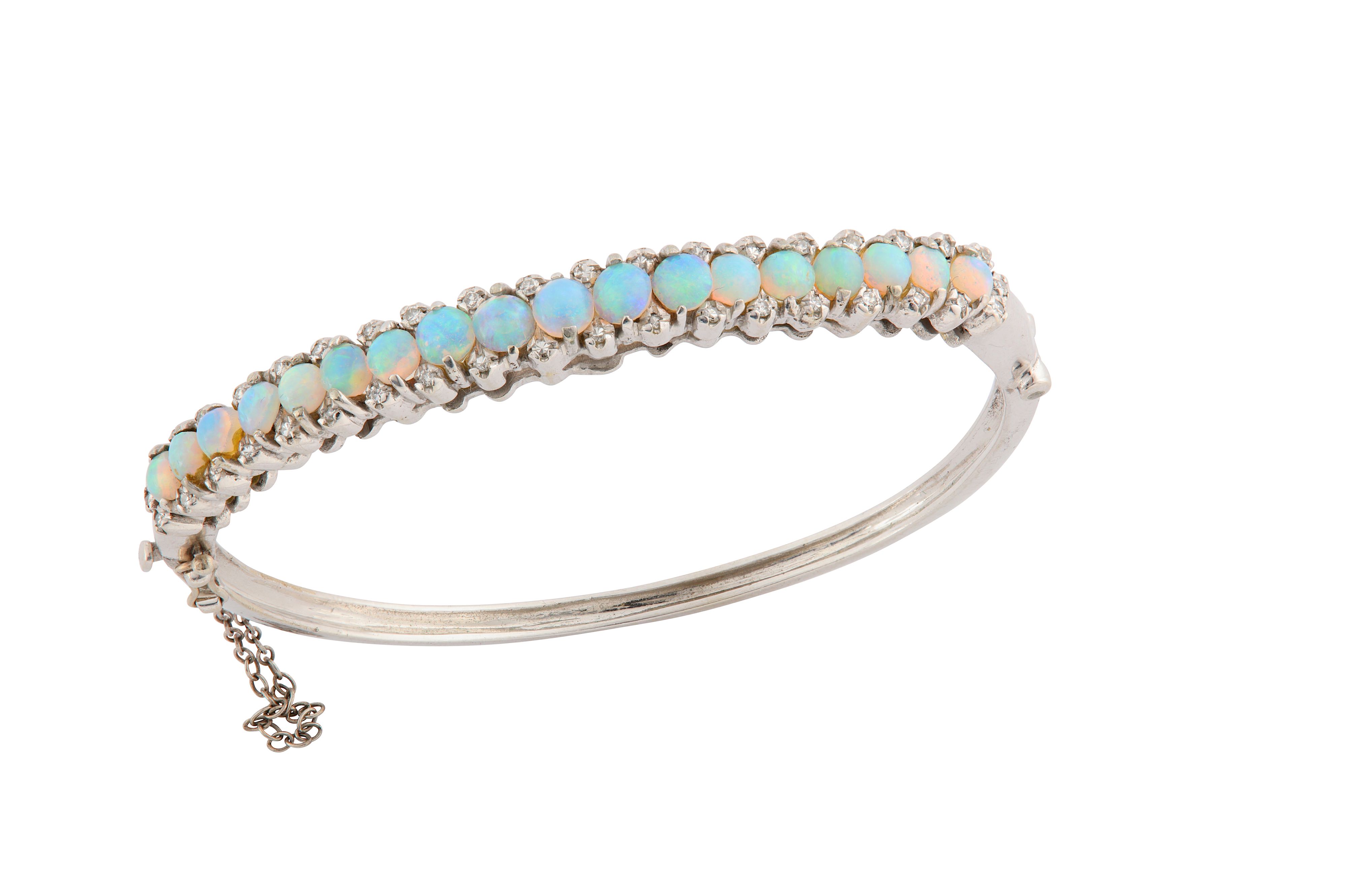 An opal and diamond bangle - Image 2 of 2