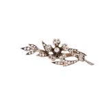 A late 19th century diamond spray brooch