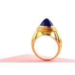 A lapis lazuli dress ring, by Boucheron