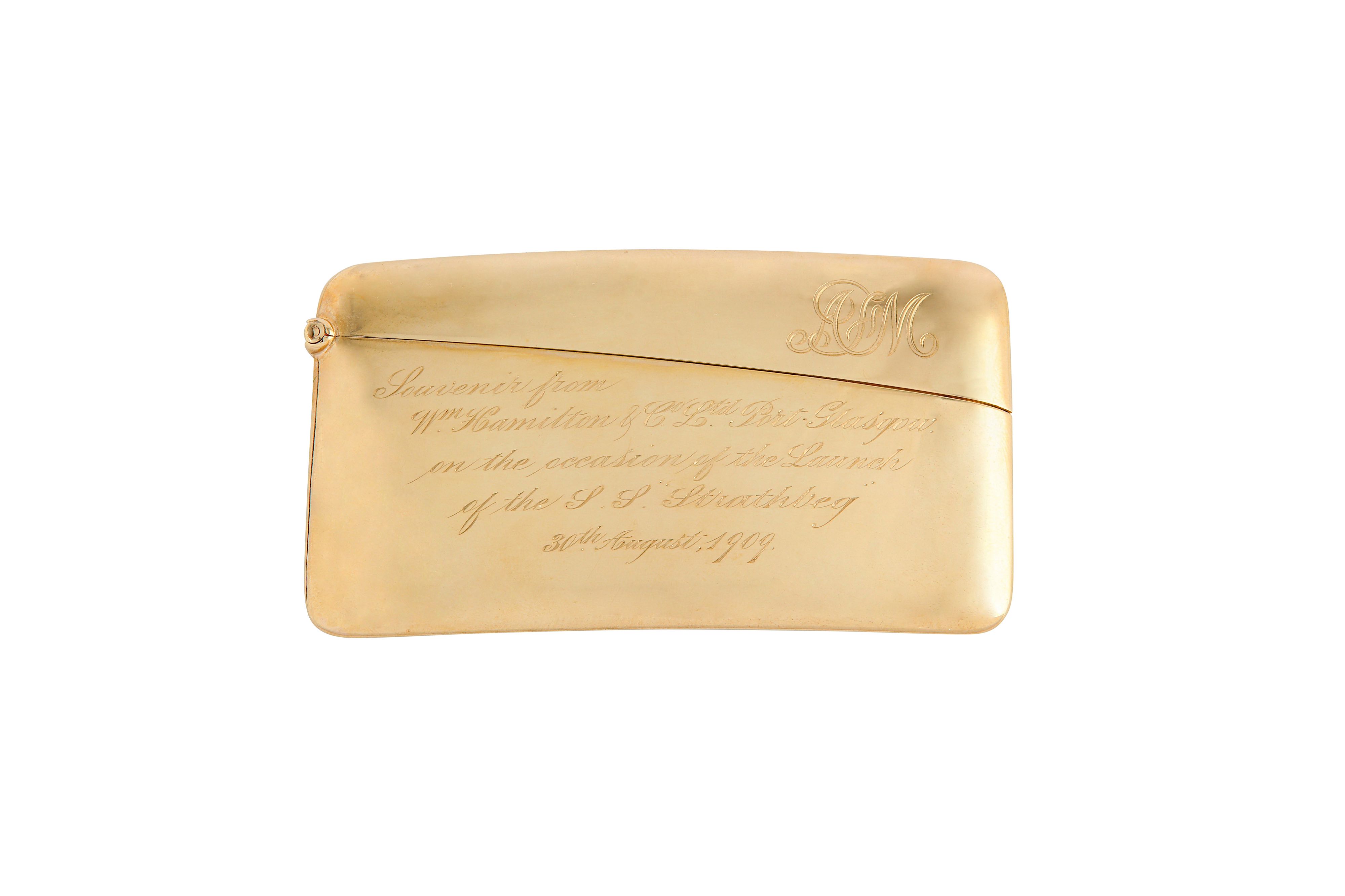 A gold card case, 1908 - Image 2 of 2