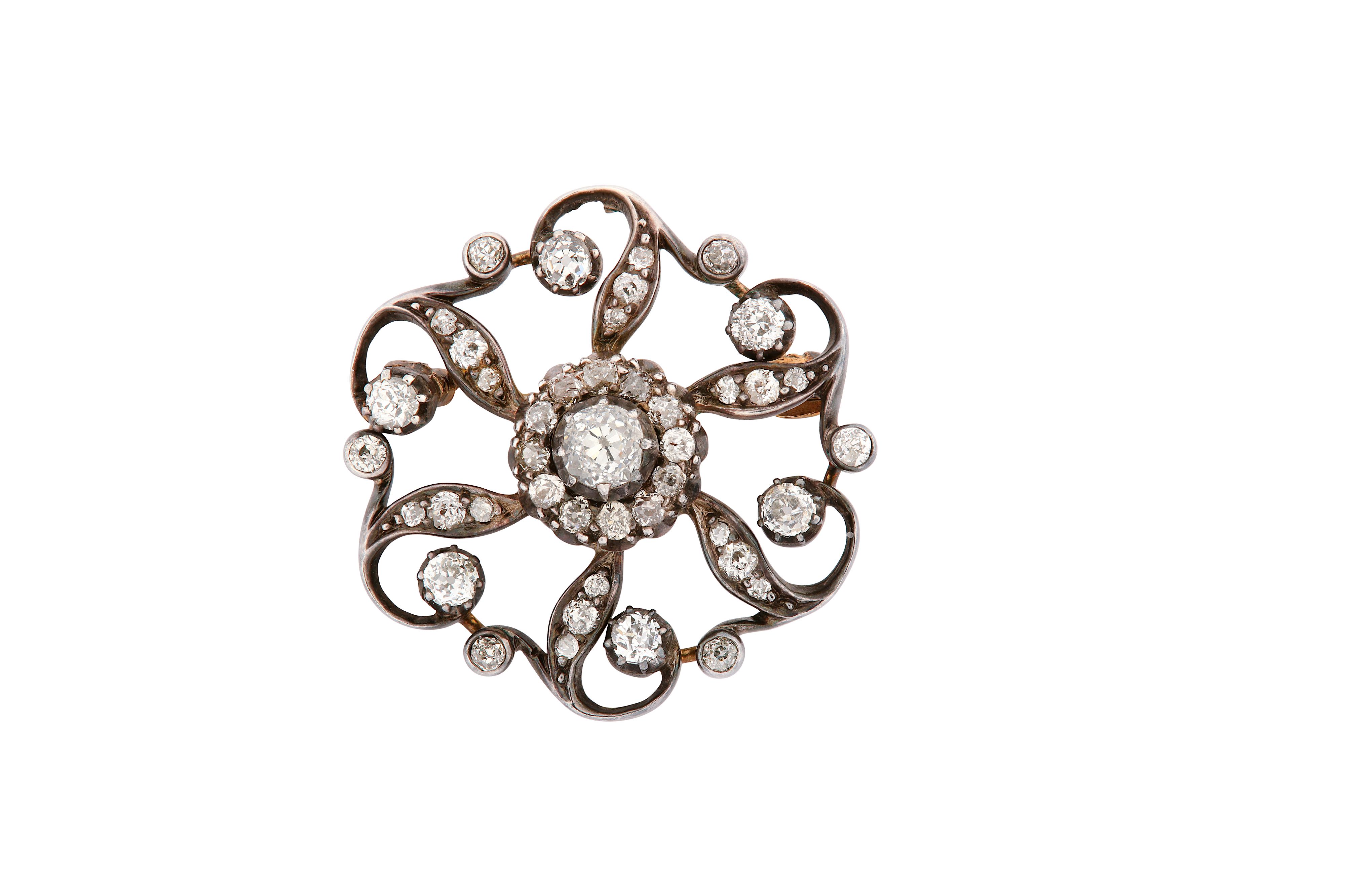 A diamond brooch, circa 1890