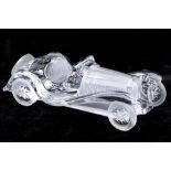 A Daum Crystal France glass model of a Bugatti 55 Roadster, length 32cm