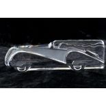 A Daum Crystal France small glass model of a Bugatti 55 Roadster, length 23.5cm
