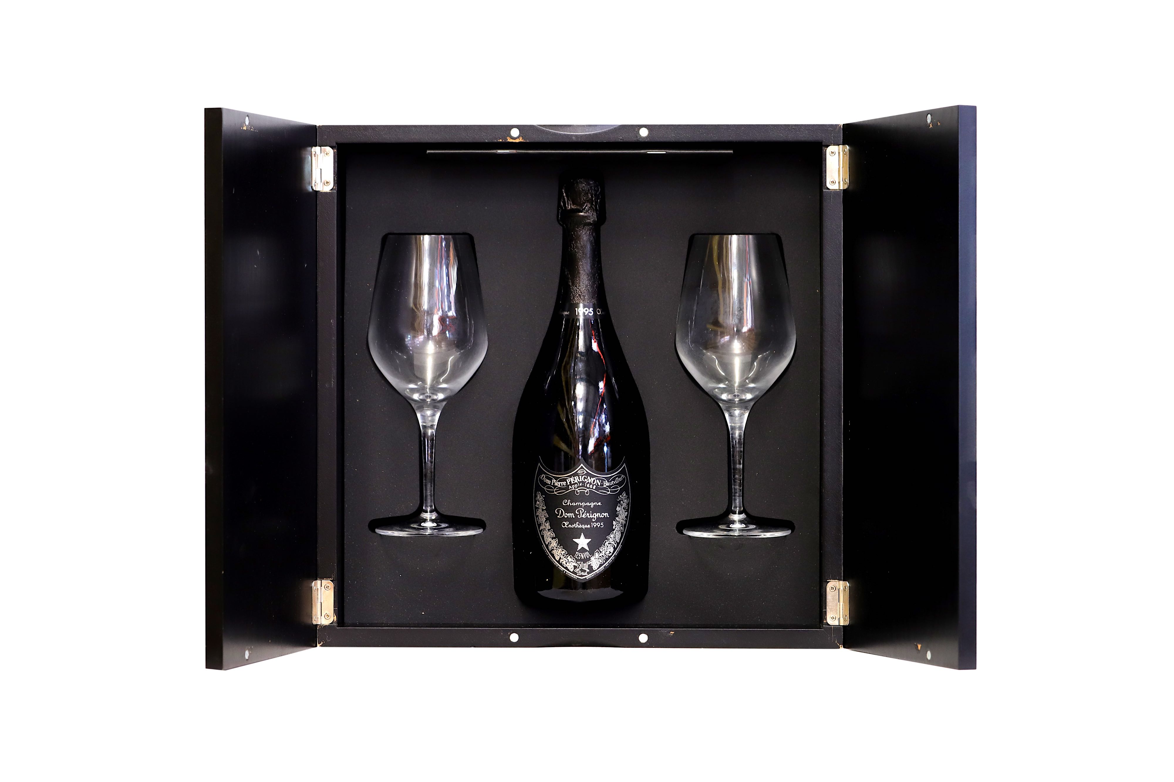 Dom Perignon Oenotheque 1995 & 2 Glasses in presentation box