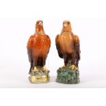 A Pair of Eagle Whisky Decanters