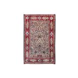 A VERY FINE SILK KASHAN RUG, CENTRAL PARSIA