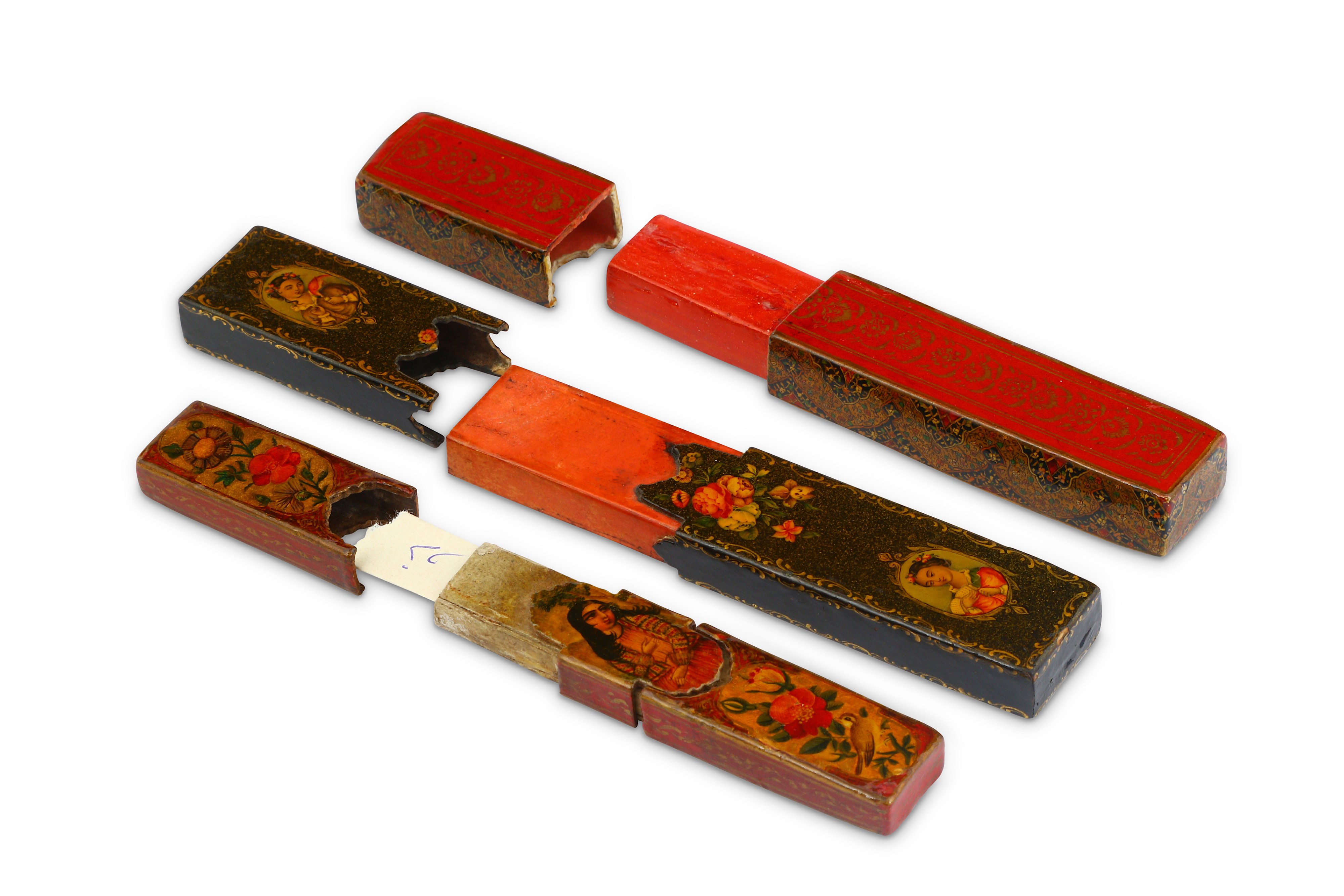 THREE LACQUERED PAPIER-MÂCHÉ WAFER SEAL CASES - Image 3 of 3