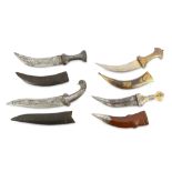 FOUR MISCELLANEOUS DAGGERS (KHANJAR)