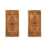 A PAIR OF SCUTARI VELVET PANELS