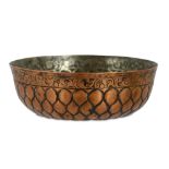 A SMALL GILT COPPER ALLOY (TOMBAK) BOWL