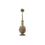 A PARCEL-GILT SILVER FILIGREE ROSEWATER SPRINKLER (GULABPASH)