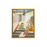 KRISHNA SPYING ON RADHA'S TOILETTE