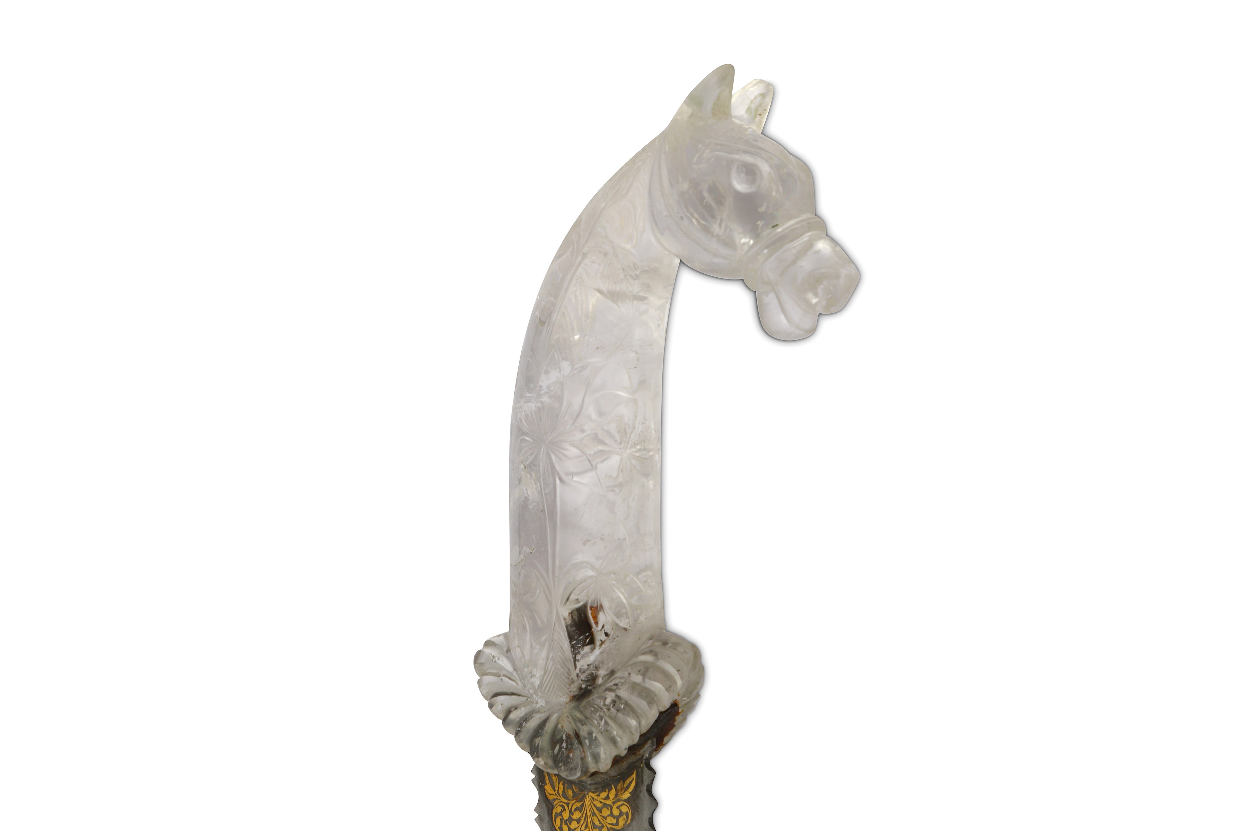 *A ROCK CRYSTAL HORSE-HILTED DAGGER - Image 2 of 11