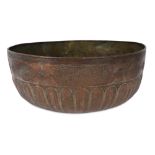 A MAMLUK ENGRAVED TINNED COPPER BASIN