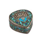 A CLOISONNÉ ENAMELLED SILVER SNUFFBOX