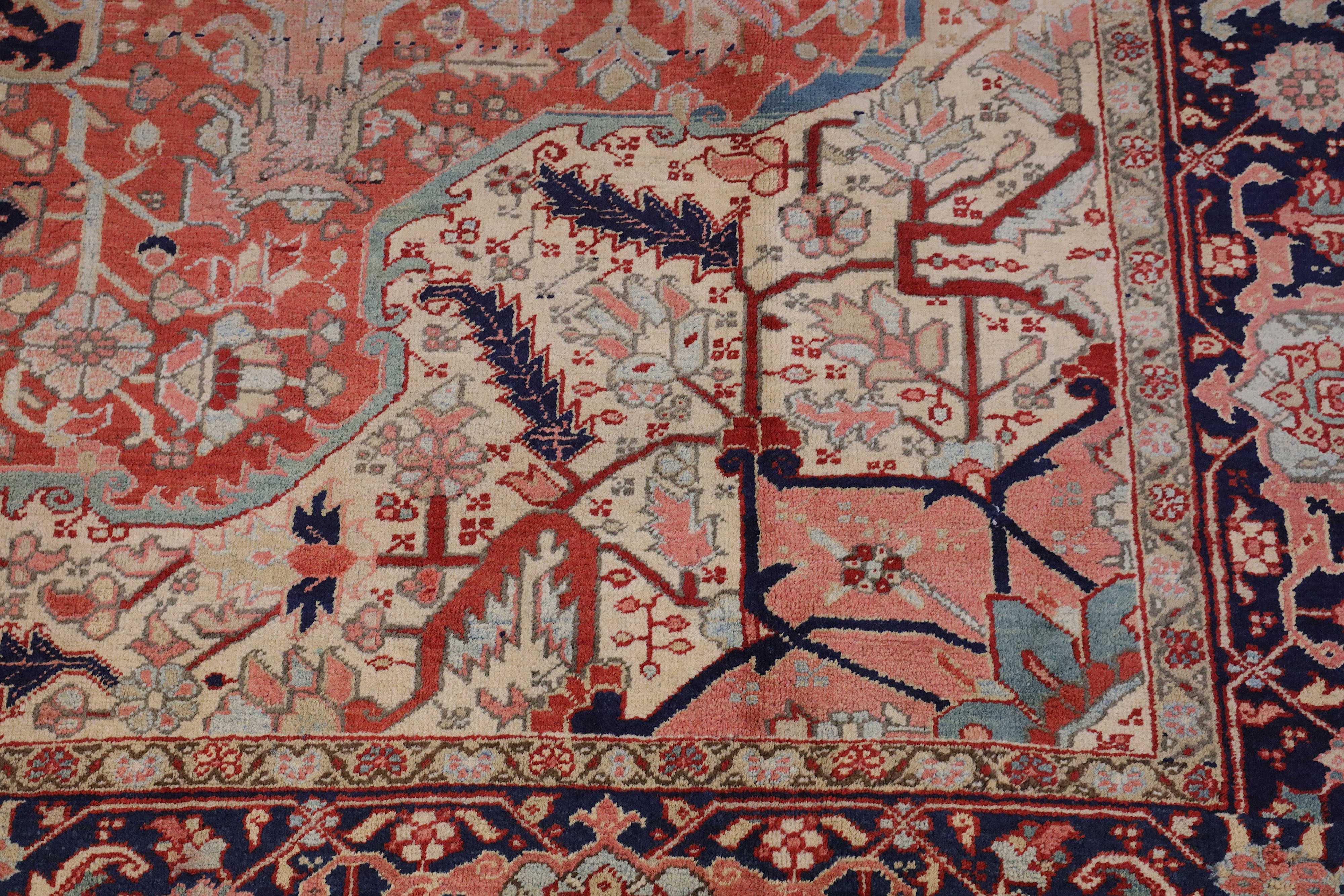 AN ANTIQUE HERIZ CARPET, NORTH-WEST PERSIA approx: 12ft.6in. x 10ft.(382cm. x 305cm.) Very good - Image 3 of 6