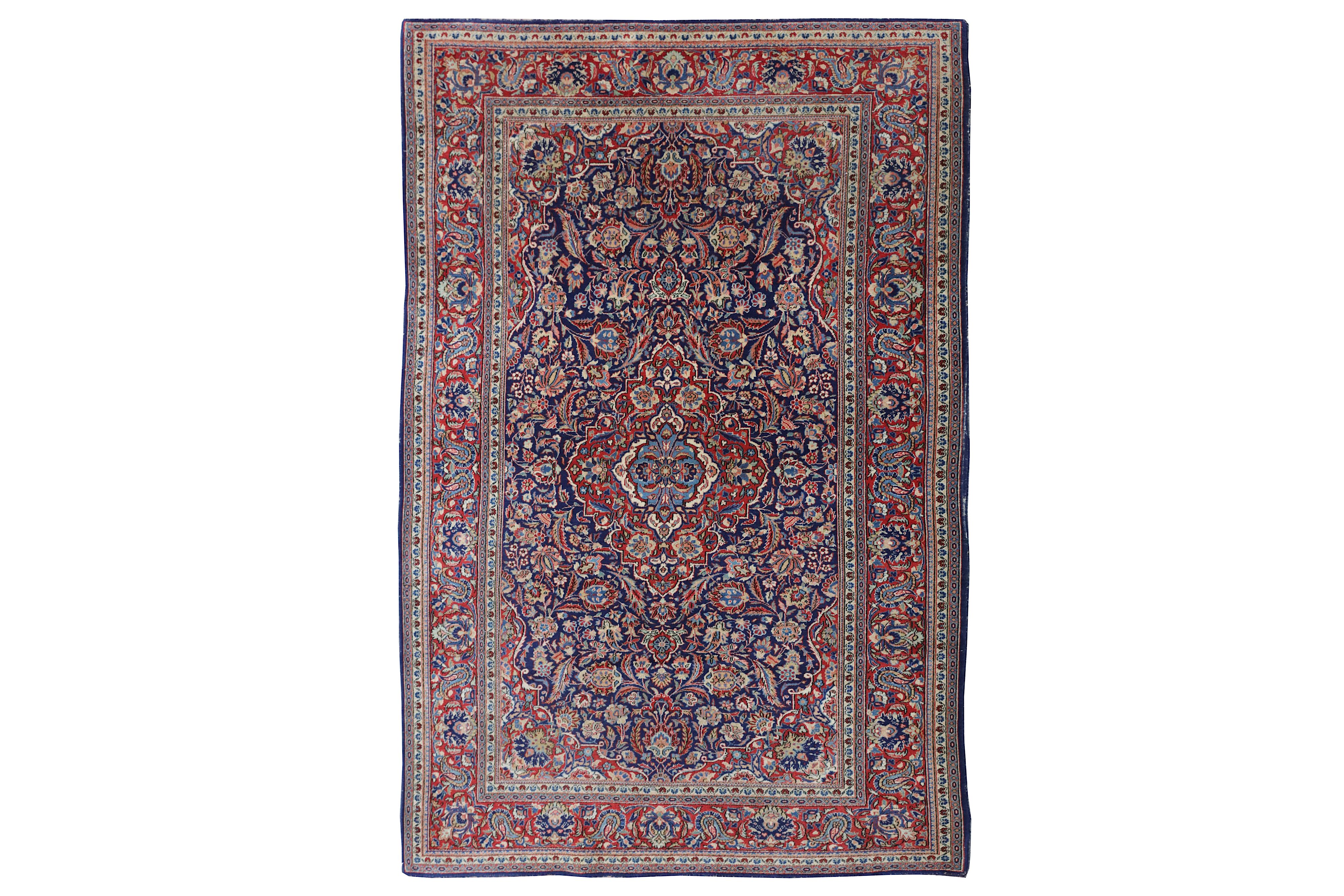 A VERY FINE KASHAN RUG, CETRAL PERSIA