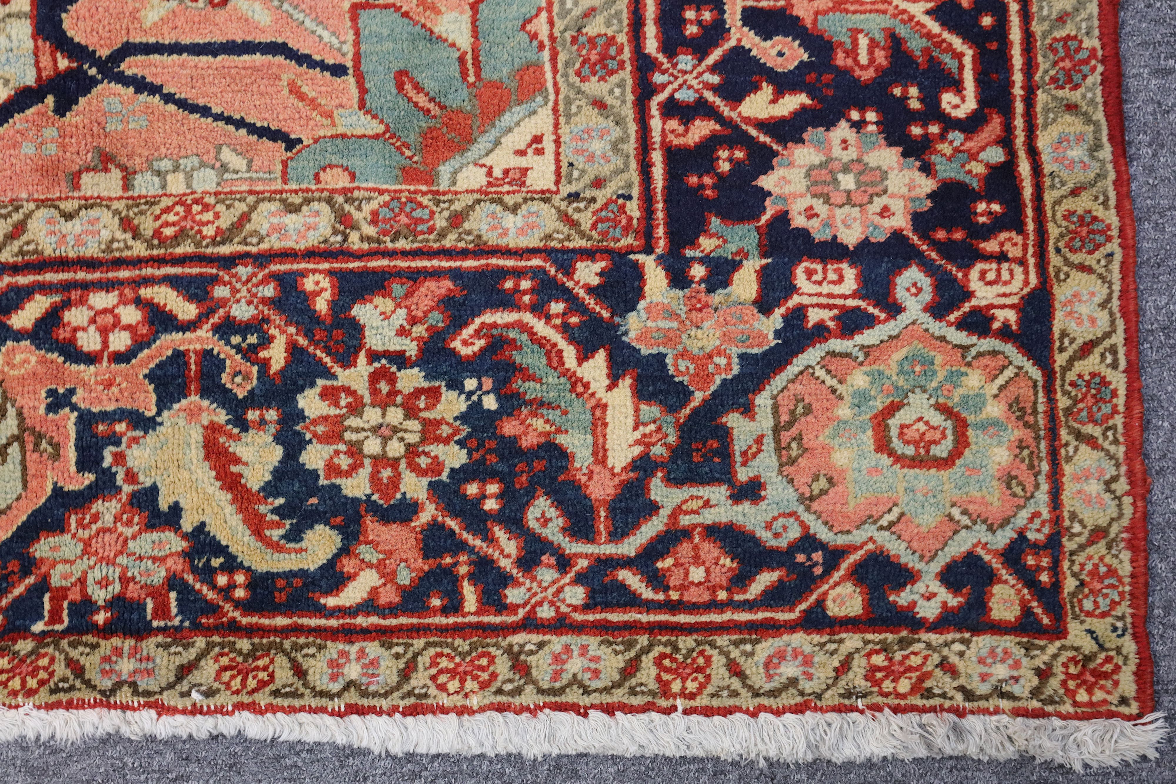 AN ANTIQUE HERIZ CARPET, NORTH-WEST PERSIA approx: 12ft.6in. x 10ft.(382cm. x 305cm.) Very good - Image 4 of 6