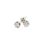 A pair of diamond earstuds