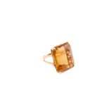 A citrine dress ring