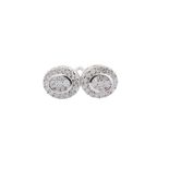 A pair of diamond-set earrings