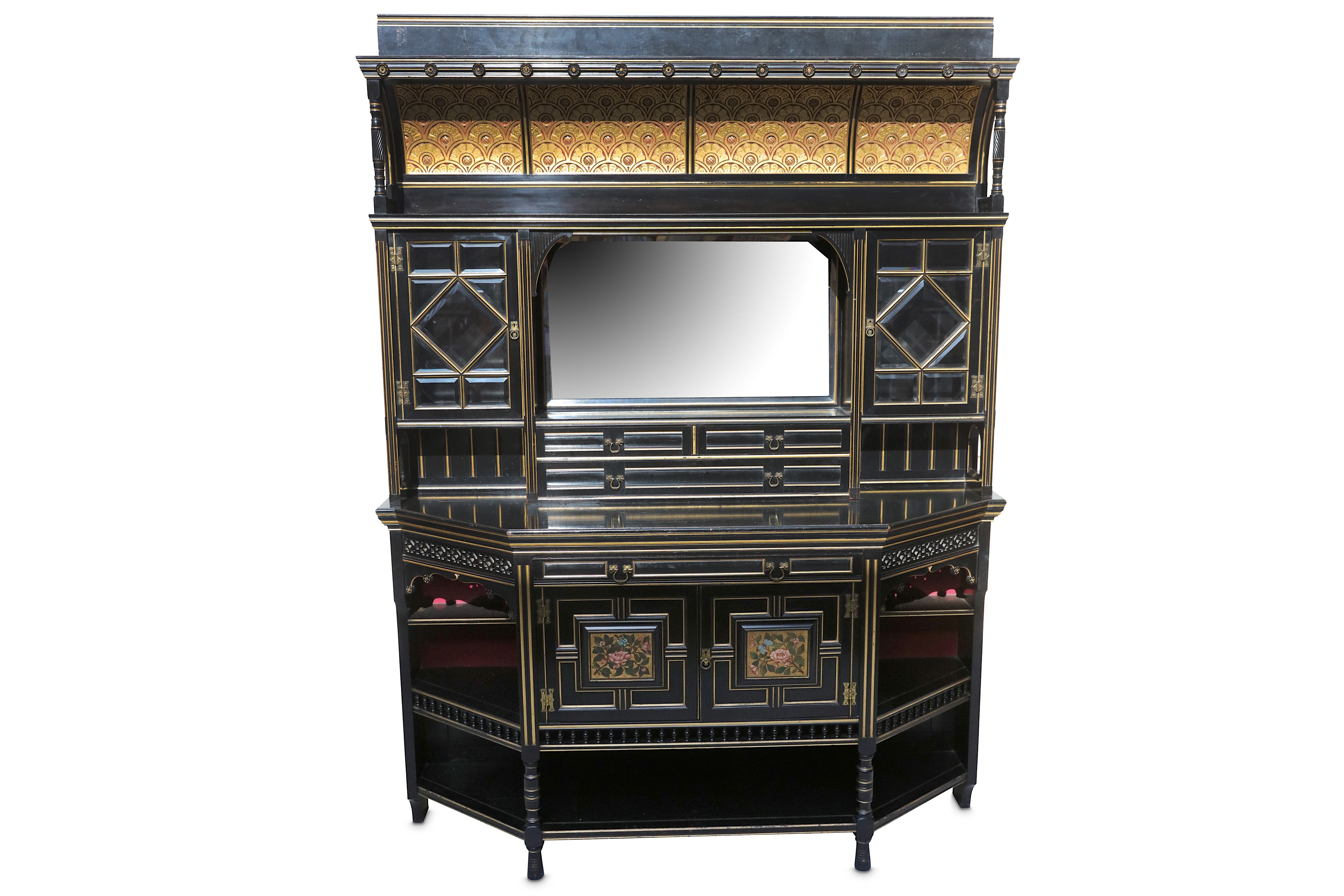 ATTRIBUTED TO BRUCE TALBERT: An Aesthetic Movement cabinet c.1870