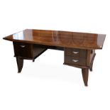 FRANCE- ART DECO  A Macassar ebony desk, designed 1930s