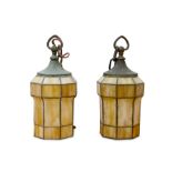 ARTS AND CRAFTS: A pair of Hall Lanterns, style of Duffner & Kimberley