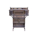 ENGLISH ARTS AND CRAFTS: A desk, designed c.1890