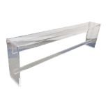 A LUCITE CONSOLE TABLE