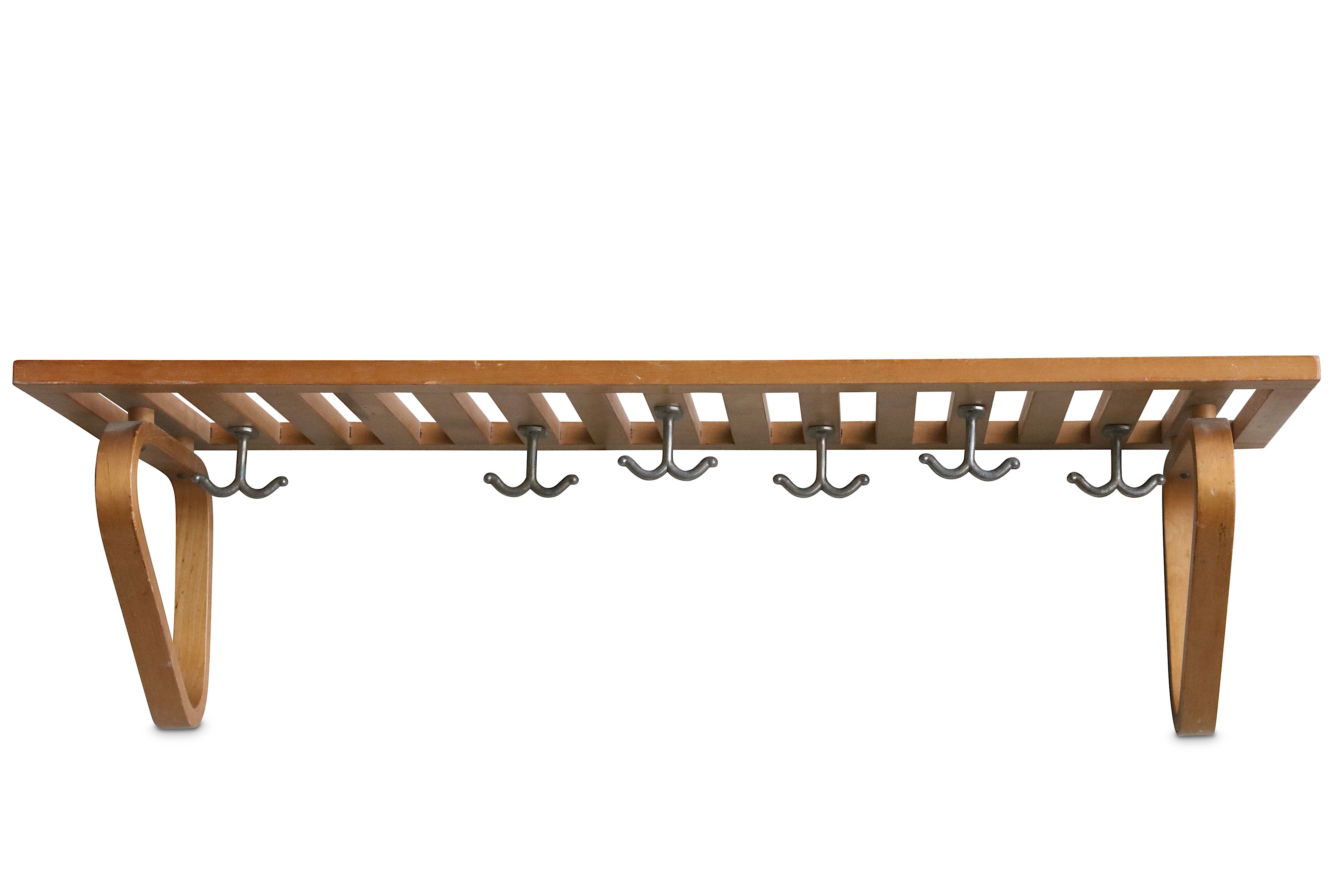 ALVAR AALTO: A Coat rack, designed c.1950 for Artek