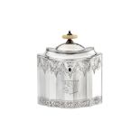 A George III sterling silver tea caddy, London 1794 by John Robins (reg. 20 Oct 1774, d. 1831)