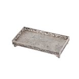 An early 20th century Chinese export silver pen tray, Hong Kong circa 1920, mark of Wang Hing