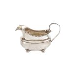 Channel Island interest – A George IV sterling silver milk jug, London 1828 by William Bateman II (r