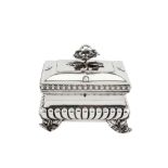 A Francis Joseph I Austrian 13 loth (812 standard) silver tea caddy or sugar box (deckeldose) Vienna