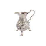 A George III sterling silver cream jug, London 1753 by David Mowden