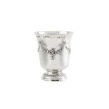 A Louis XV French provincial silver small beaker, Tours 1763 by François II Baubé (reg. 1734)