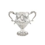 A George III Irish sterling silver twin handled cup, Dublin 1779 by Matthew West (free 1769)