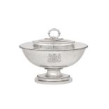 Royal Ambassadorial – A George III sterling silver soup tureen, London 1803 by William Frisbee (firs