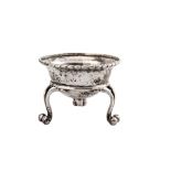 A rare early 20th century Danish Sterling silver tea strainer stand, Copenhagen by Georg Jensen, imp