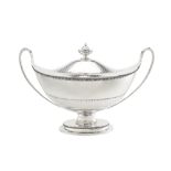 A George III sterling silver soup tureen, London 1785 by John Scofield (reg. 13th Jan 1778)