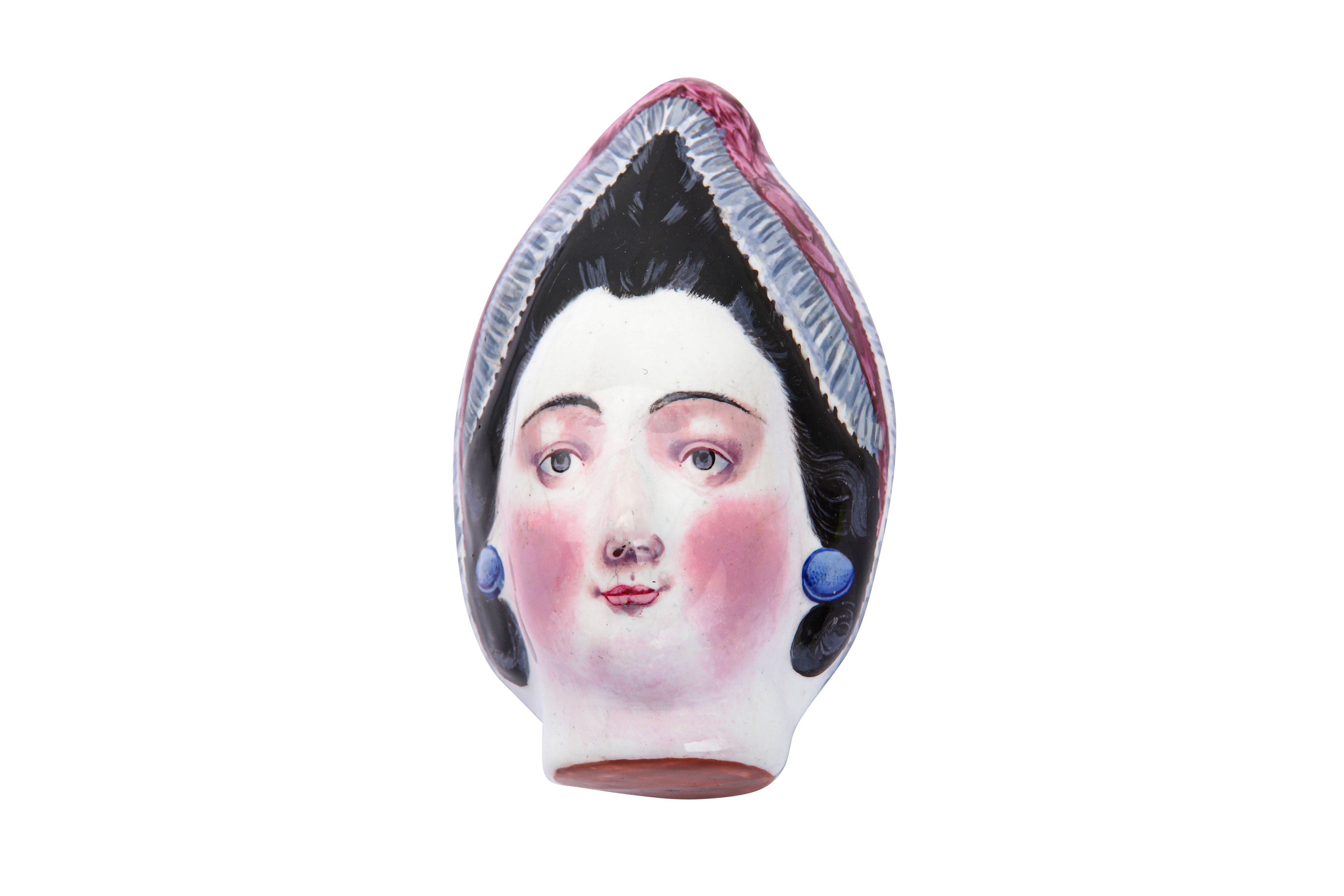 A rare mid-18th century English enamel bonbonnière, South Staffordshire, circa 1765