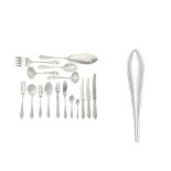 Sandringham pattern - A cabinet fitted Elizabeth II sterling silver table service of flatware / cant