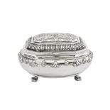 A Maria Theresa Austrian 13 loth (812 standard) silver sugar box (zuckerdose), possibly Kronstadt ci