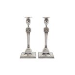 A pair of George III sterling silver candlesticks, London 1777 by William Abdy (reg. 24 June 1763, d