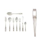 Westminster I pattern - A George VI sterling silver table service of flatware / canteen Birmingham 1