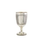 An Elizabeth II sterling silver modernist goblet, London 1975 by C. J. Vander