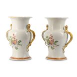 A PAIR OF CHINESE BALUSTER VASES.